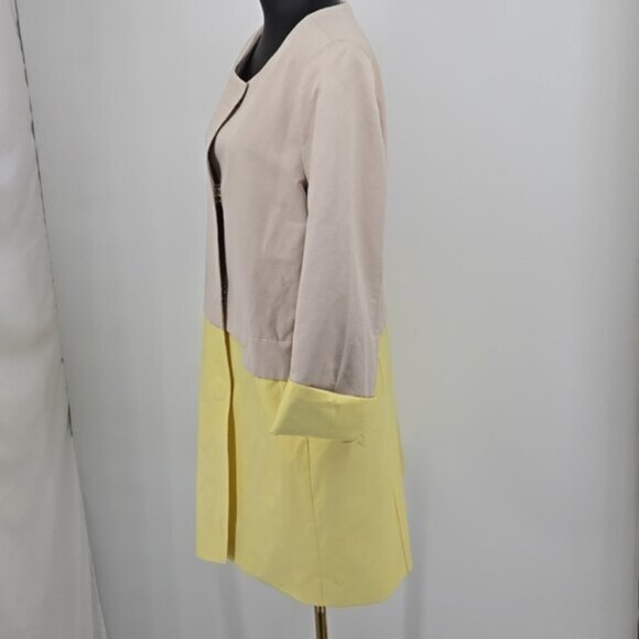 Tahari Marisol Colorblock Collarless Coat Size XL - Picture 6 of 9